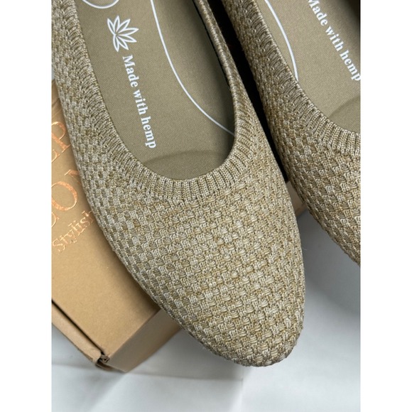 VIVAIA Pointed-Toe Flats Knit Comfortable Everyday Shoes Beige EU/38.5 US/7.5‎ - Picture 9 of 11